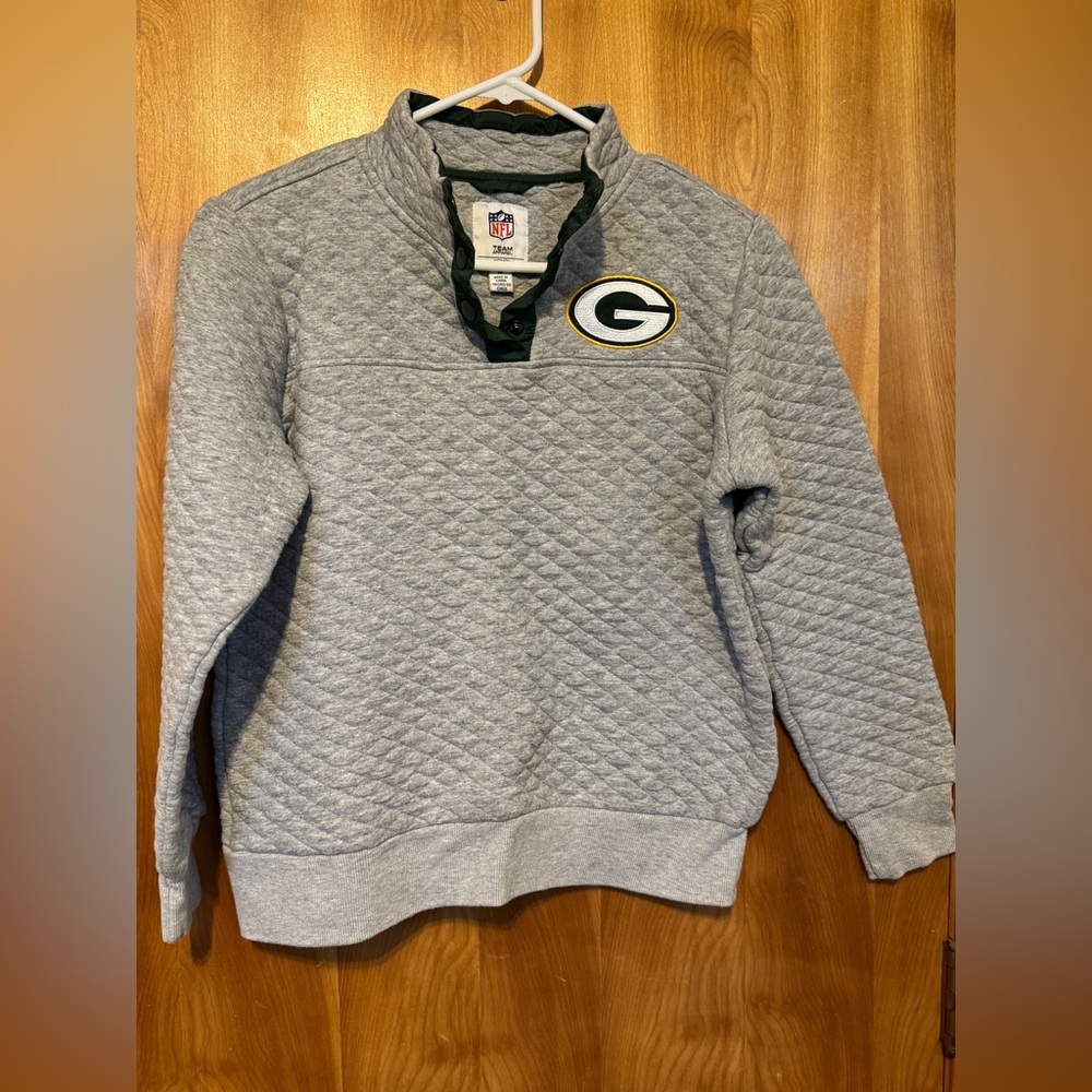 NFL Gray Quilted Crewneck Sweater